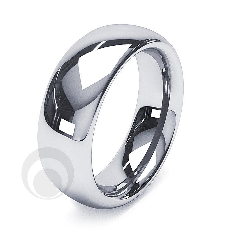 8mm Platinum Plain Court Wedding Ring • Platinum Ring Company