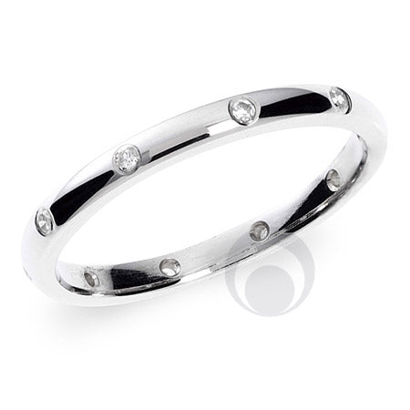 Slim Petite Diamond Platinum Wedding Ring Platinum Ring Company