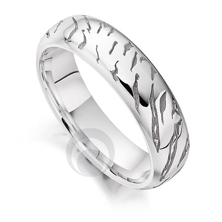 Platinum Wedding Ring - Safari Tiger