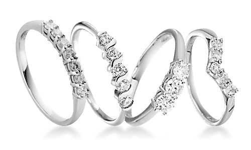 Claw Set Platinum Eternity Rings