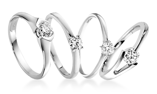 Diamond Solitaire Platinum Engagement Rings