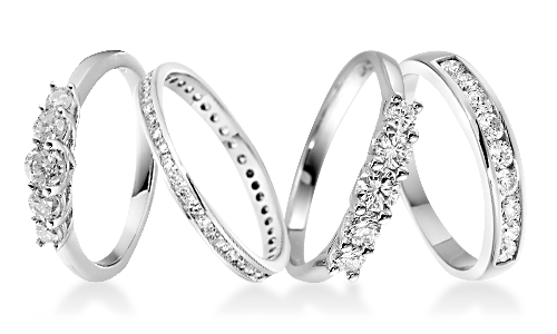 Channel Set Platinum Eternity Rings
