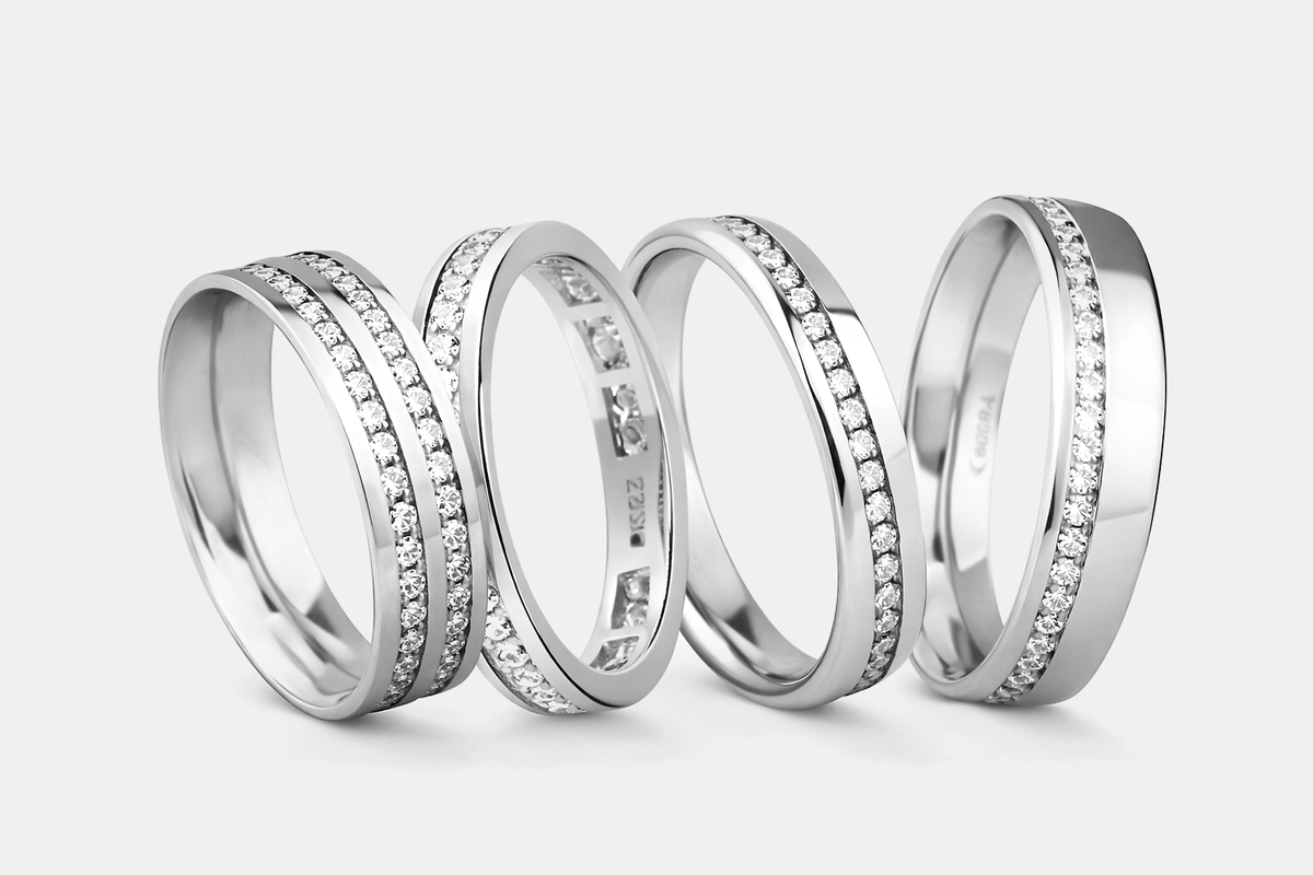 Channel Diamond Rings