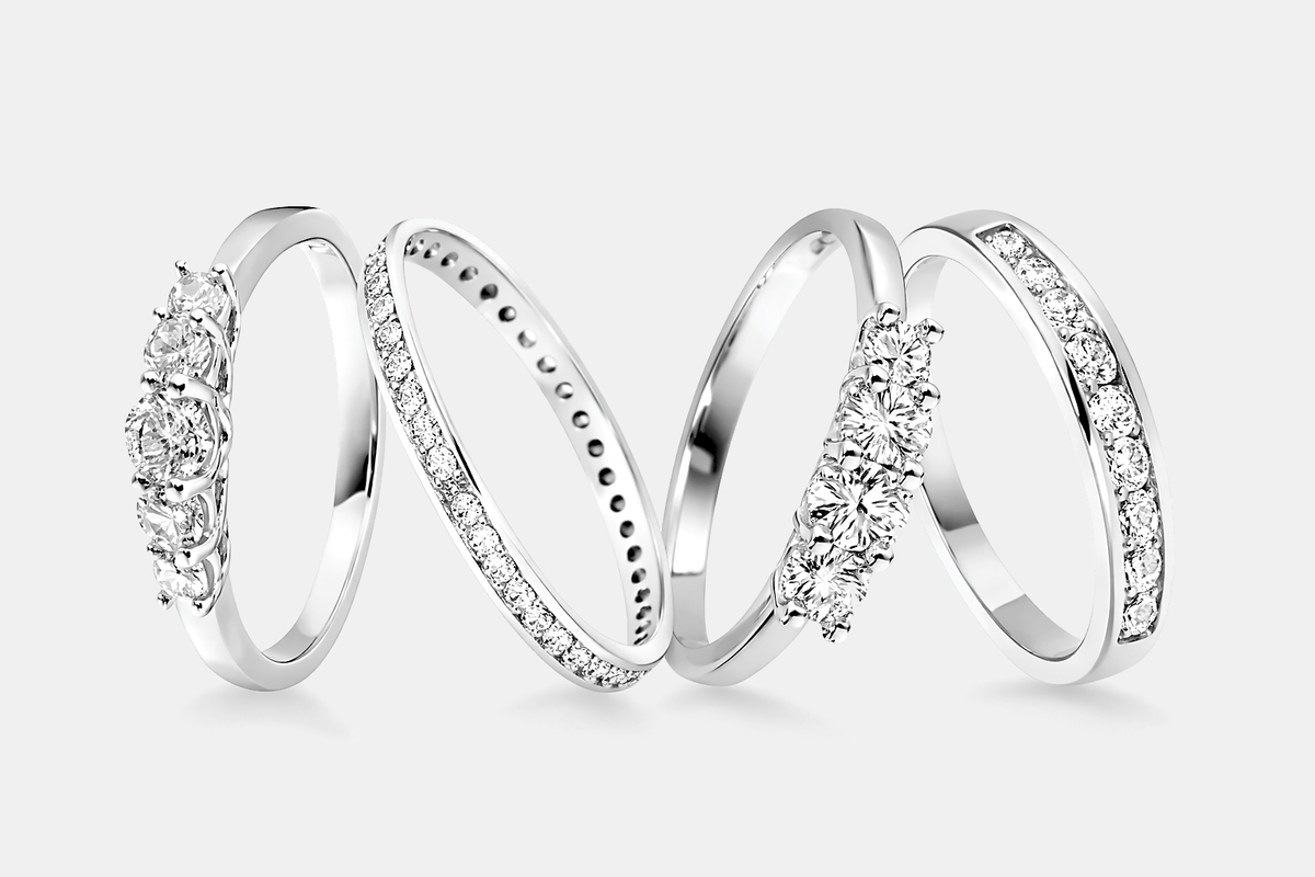Channel Set Platinum Eternity Rings