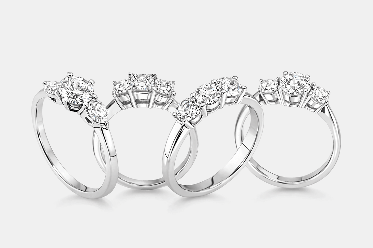 Diamond Trilogy Rings