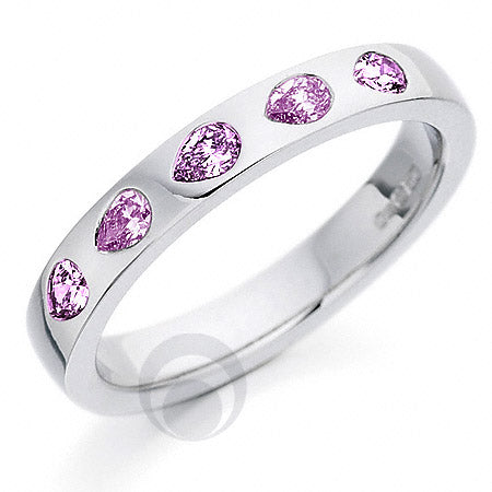 Pink Sapphire Platinum Wedding Ring ***DISCONTINUED***