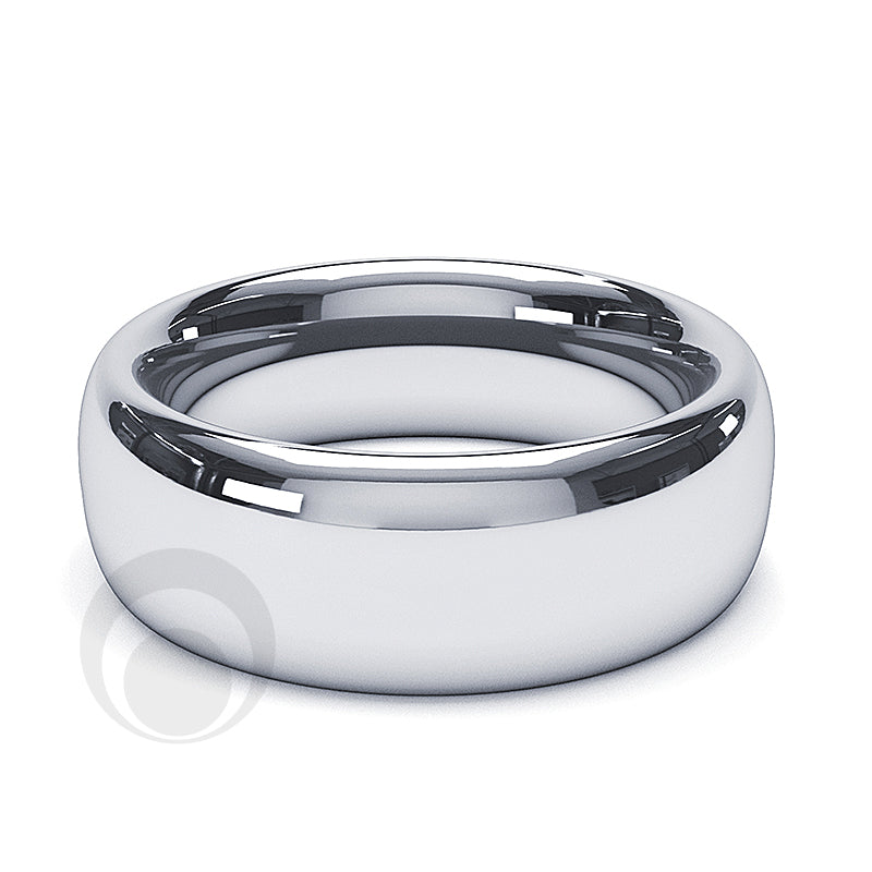 10mm Platinum Plain Court Wedding Ring