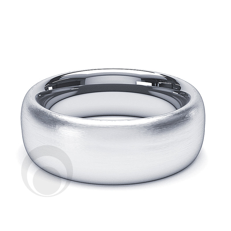 10mm Platinum Plain Court Wedding Ring
