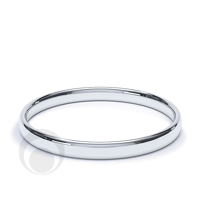 2.5mm Plain Platinum Court Wedding Ring