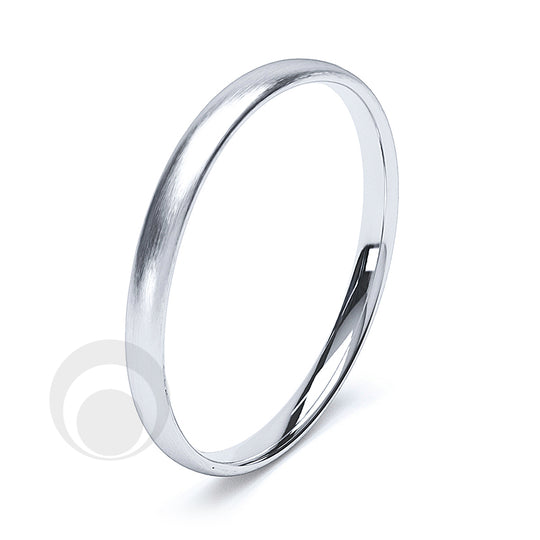 2.5mm Plain Platinum Court Wedding Ring