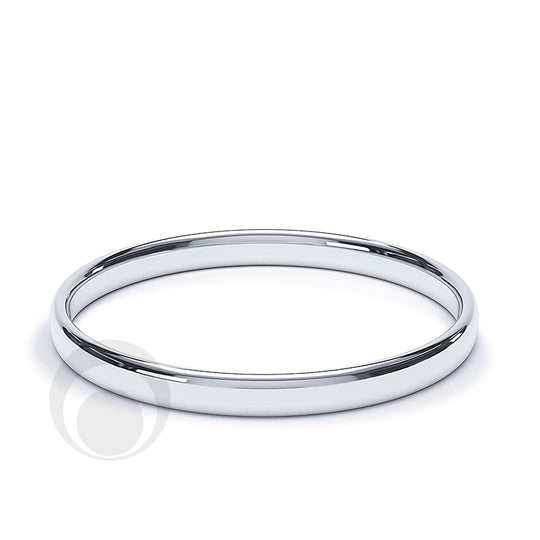 2mm Plain Platinum Court Wedding Ring