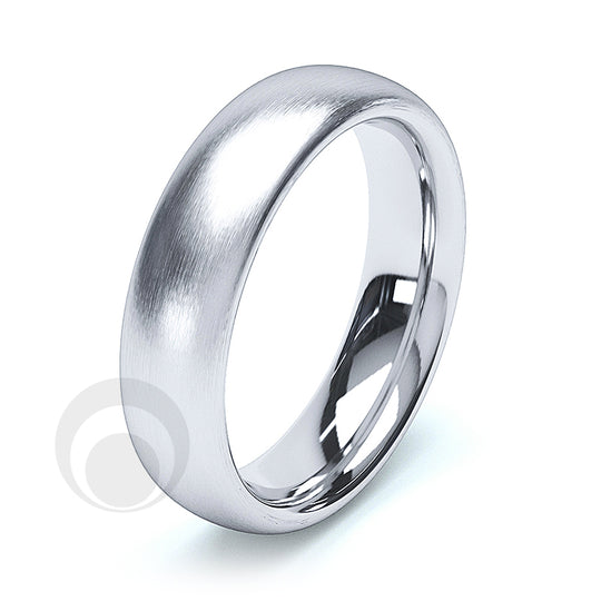 5mm Plain Platinum Court Wedding Ring
