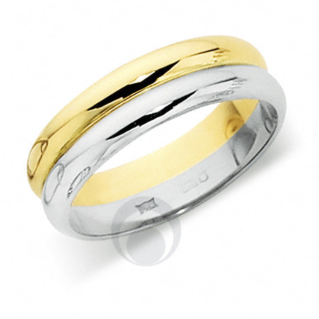 Platinum Wedding Ring Two Colour