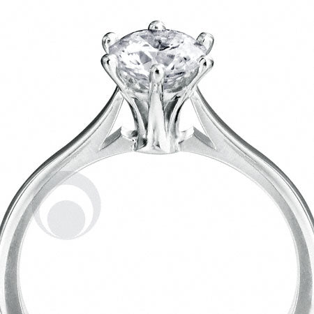 Diamond Platinum Engagement Ring PRC01DC 2