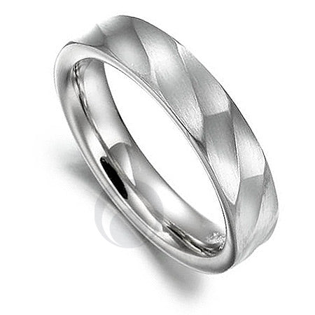Vision Dunes Platinum Patterned Wedding Ring