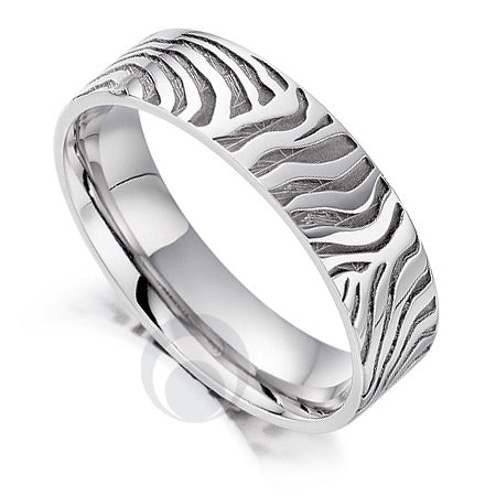 Platinum Wedding Ring - Safari Zebra II