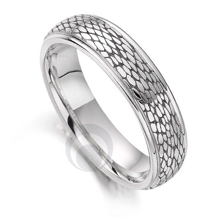 Platinum Wedding Ring - Safari Snake