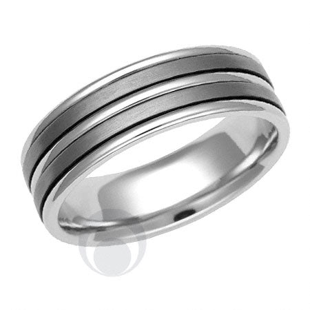 Titanium and Platinum Wedding Ring