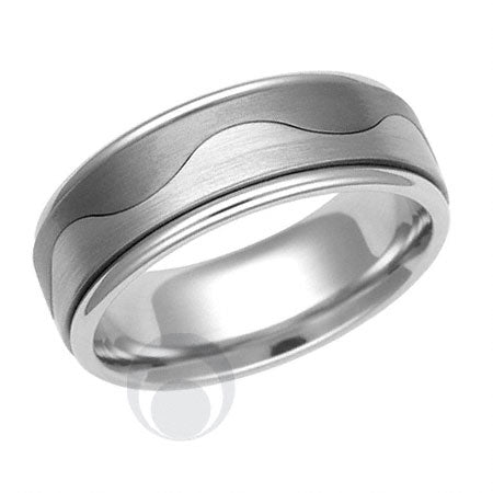 Titanium and Platinum Wedding Ring