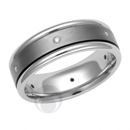 Titanium and Platinum Wedding Ring