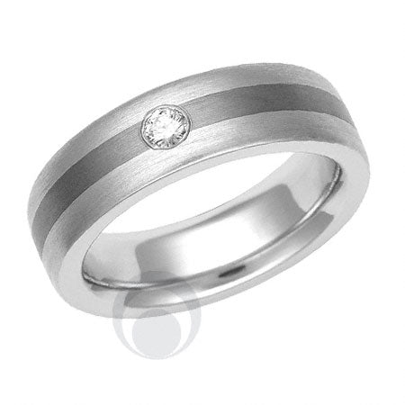 Titanium and Platinum Wedding Ring