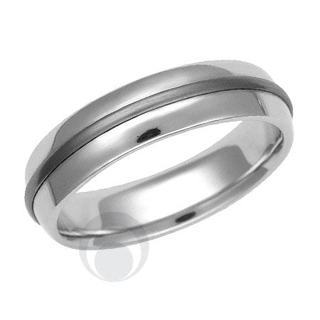 Titanium and Platinum Wedding Ring
