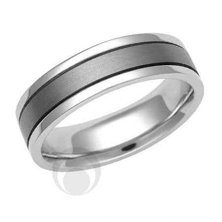 Titanium and Platinum Wedding Ring