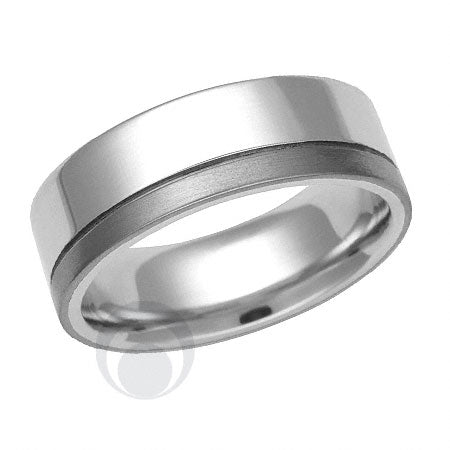 Titanium and Platinum Wedding Ring