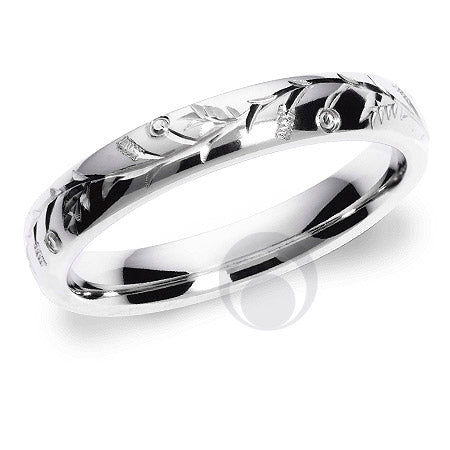 Platinum Patterned Wedding Ring