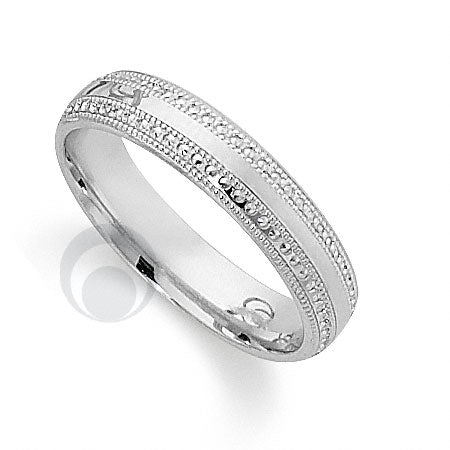 Platinum Patterned Wedding Ring