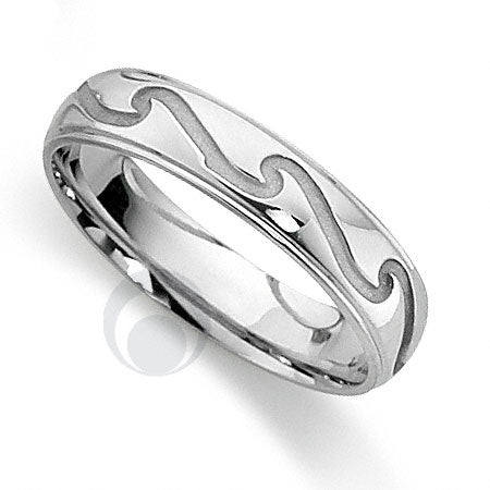Platinum Patterned Wedding Ring