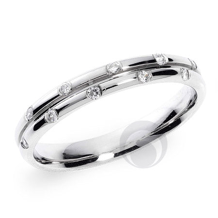 Diamond Platinum Wedding Ring PRCDOUBLE