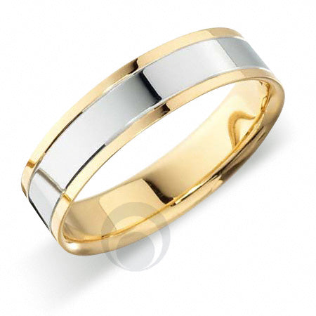 Platinum Wedding Ring Two Colour