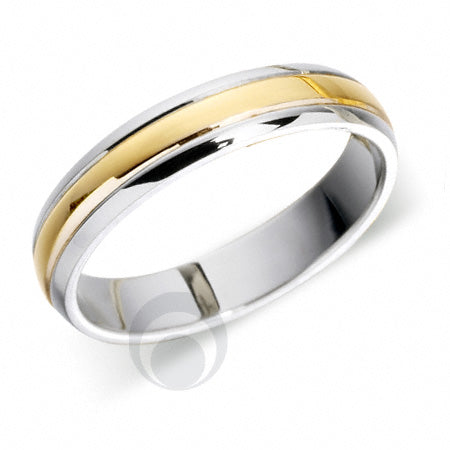 Platinum Wedding Ring Two Colour